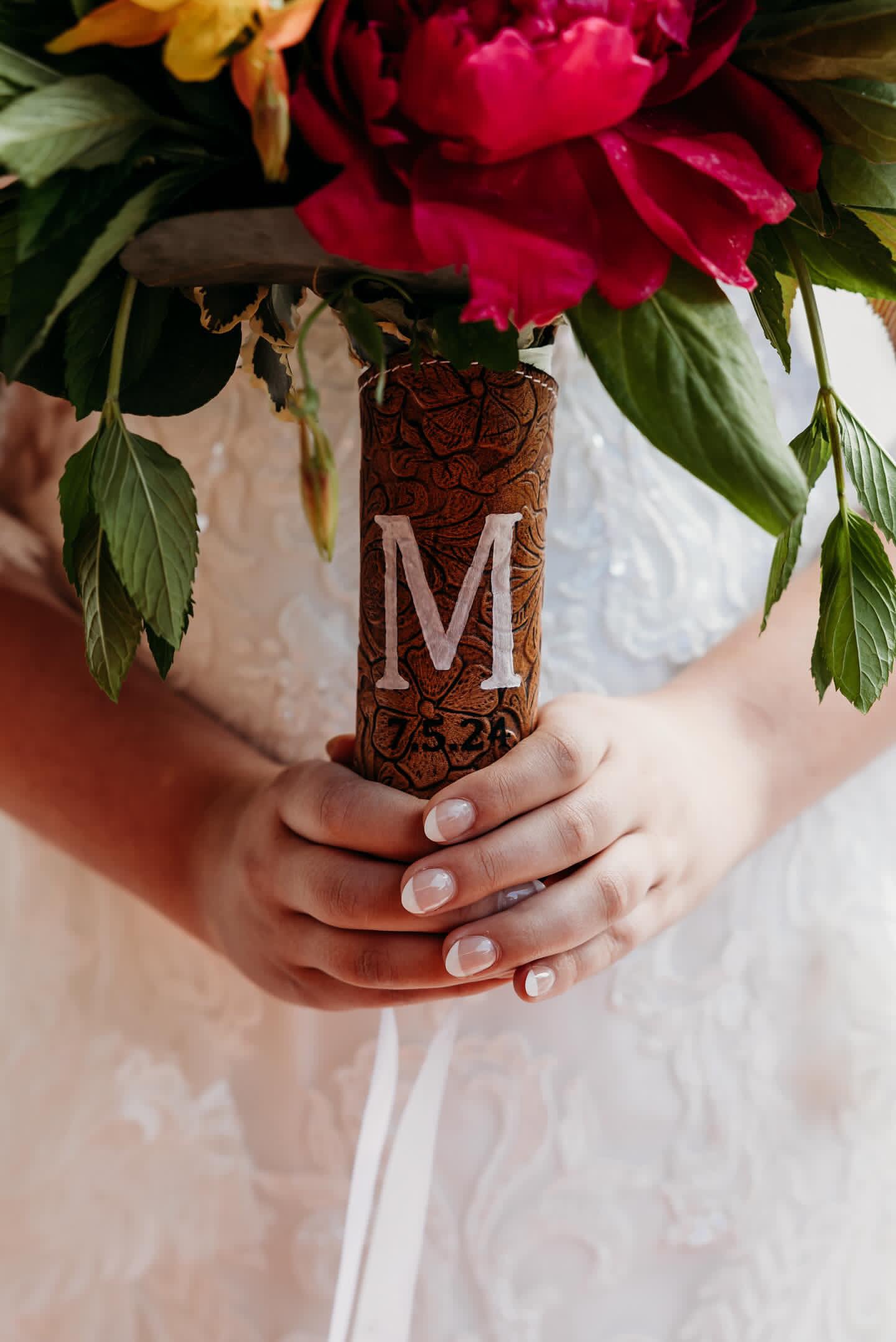 Bouquet Wrap With Letter Initial