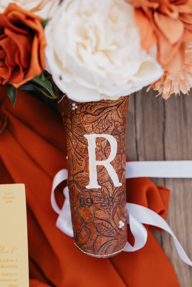 Bouquet Wrap With Letter Initial