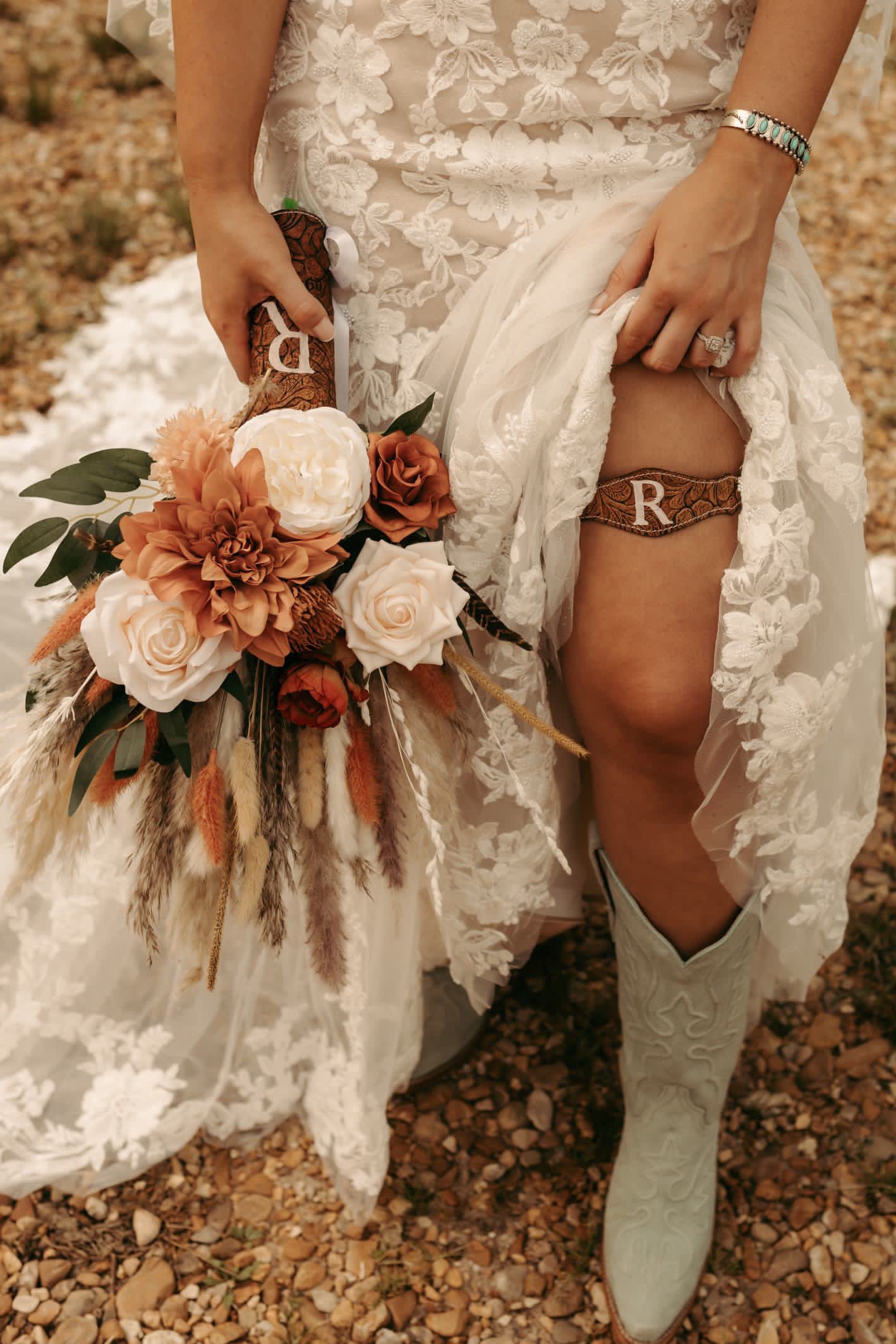 Bouquet Wrap With Letter Initial