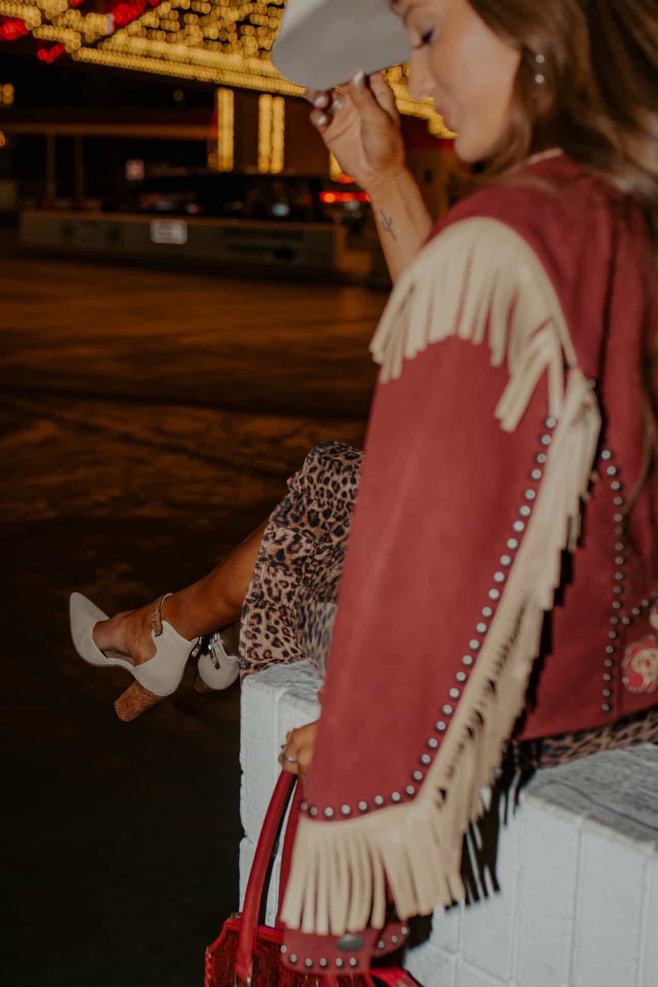 Nude Suede Closed Toe Heel With Buckle