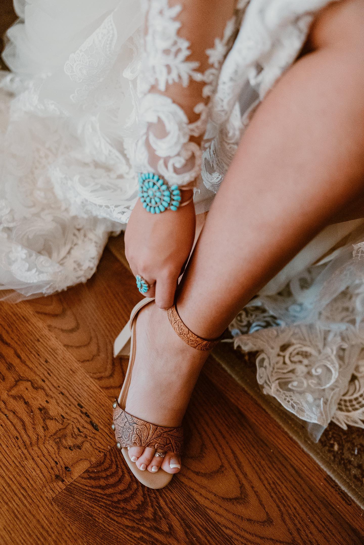 Tan heels with studs